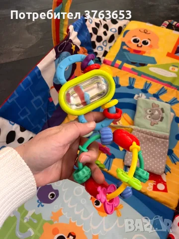 бебешка постелка за игра + играчки, снимка 6 - Аксесоари за кърмачки - 56627511