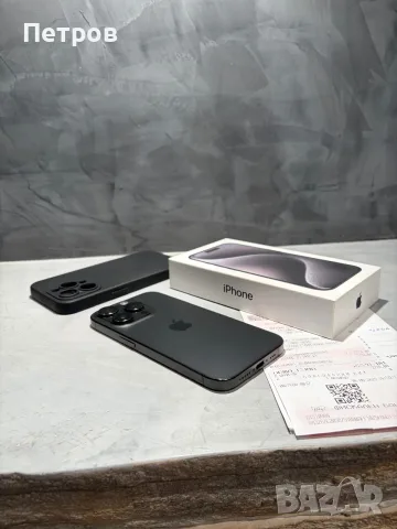 КАТО НОВ Iphone 15 Pro Black + подарък, снимка 4 - Apple iPhone - 56622359