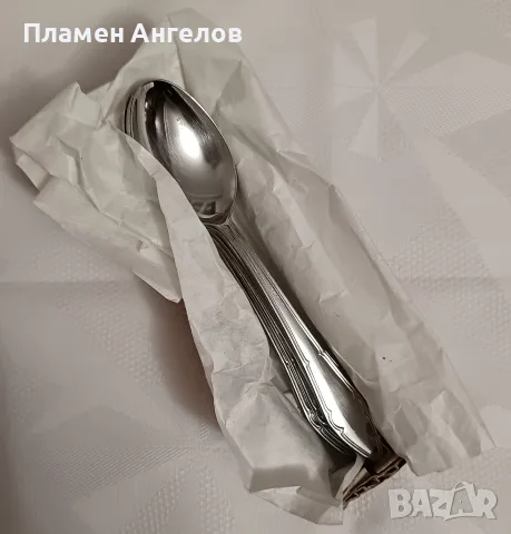 Комплект от 6 броя малки десертни лъжжички за чай/кафе-"Петко Денев Габрово. 