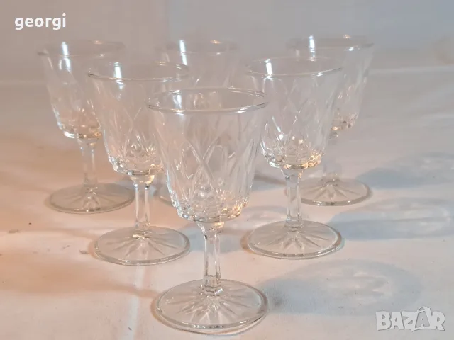 6 стъклени чаши за ракия       37/3, снимка 2 - Чаши - 56732453