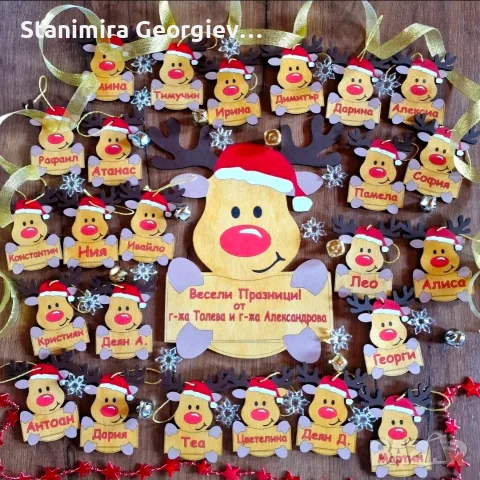 Персонална играчка за елха, снимка 4 - Коледни подаръци - 56595650