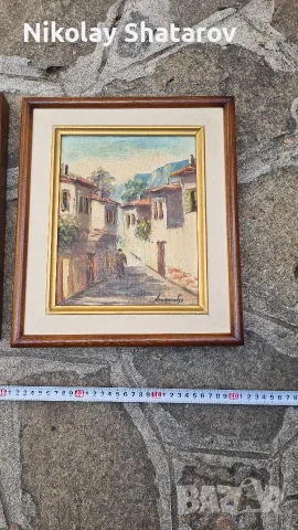 стари картини масло на платно , снимка 5 - Картини - 56560134