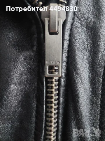 Дамско кожено яке Review S, снимка 5 - Якета - 56600418