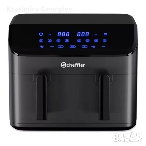 Фритюрник с горещ въздух XXL 9L, 2 камери, 8 програми