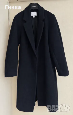 Дамско черно зимно палто H&M