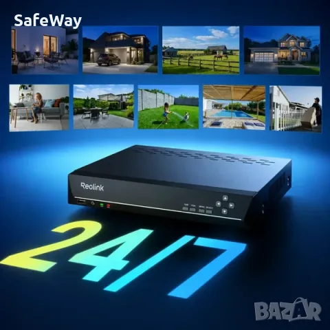 Reolink 5MP PoE комплект с 4 камери + 2TB NVR, снимка 2 - Комплекти за видеонаблюдение - 56594916