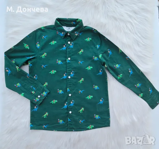 Детска Коледна риза H&M 9-10години, снимка 4 - Детски ризи - 56592241