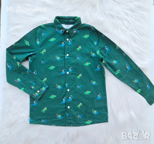 Детска Коледна риза H&M 9-10години, снимка 6 - Детски ризи - 56592241