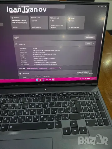 Lenovo Legion 5 PRO, снимка 9 - Лаптопи за игри - 56608156