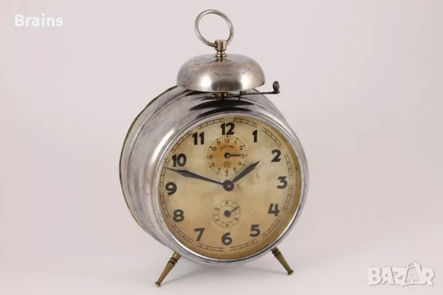 JUNGHANS Немски Будилник Работещ 1930's, снимка 2 - Антикварни и старинни предмети - 56603828