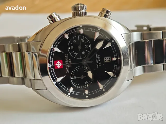 ZODIAC chronograph Swiss made sapphire wr 100m, снимка 3 - Мъжки - 56609441
