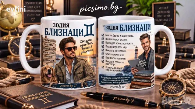 Керамична чаша зодия Близнаци