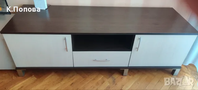 Комплект 2 шкафа за дневна венге и избелен дъб