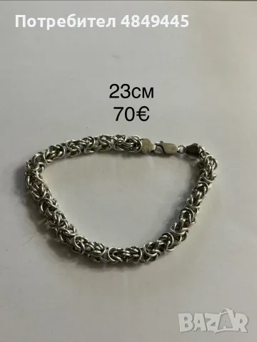 сребърни бижута, снимка 8 - Колиета, медальони, синджири - 56717423