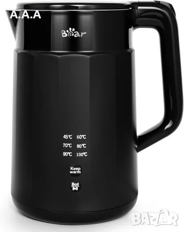 Електрическа кана Bear 1800W-2200W 1.7L 45°C ~ 100°C с 6 температурни контрола