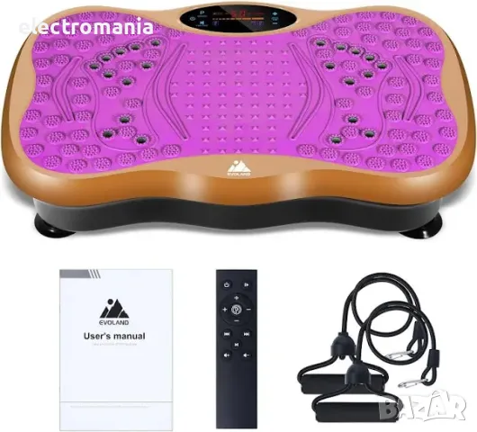 ЧИСТО НОВА! Вибрационна платформа EVOLAND Premium JF-CFM20 | Bluetooth & Ластици