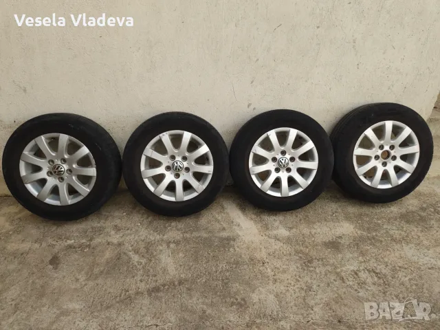 Оригинални лети джанти за VW 15" 5х112 (Golf, Touran, Caddy) с гуми