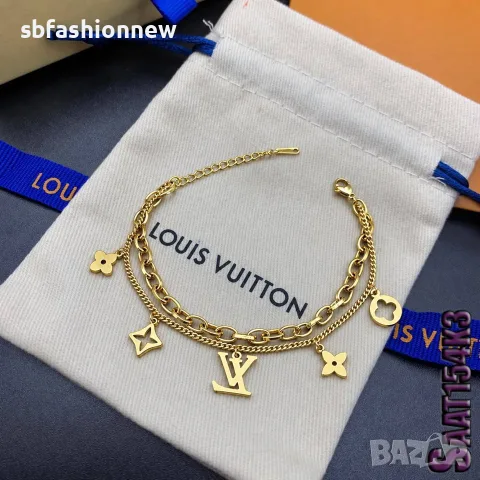 Гривна Louis Vuitton медицинска стомана, снимка 3 - Гривни - 56729847