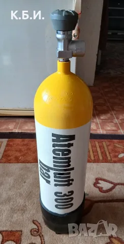 Продавам - 1 - метална бутилка Dräger - 6L - 8,280kg tara - 300 BAR - атмосфери работно налягане