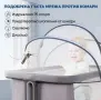 Универсална мрежа против комари за бебешка кошара Beberoad, С цип, 96x55 см, Бяла, снимка 2