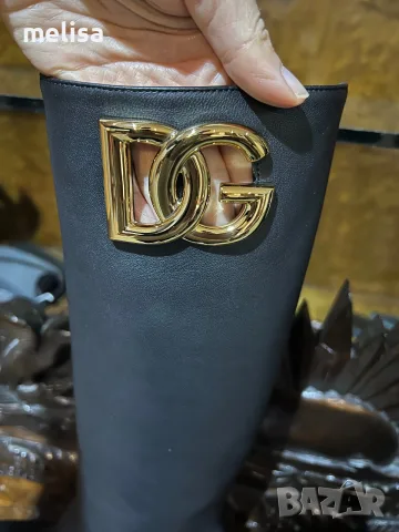 Dolce&Gabbana Jackie кожени ботуши, снимка 3 - Дамски ботуши - 56749989