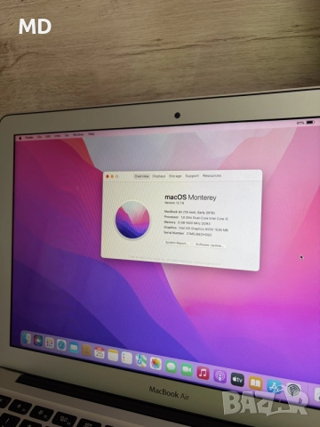 MacBook Air 13” i5 8GB DDR3, снимка 3 - Лаптопи за дома - 56645754