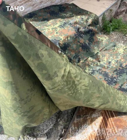 Камуфлажно платнище с капси Тип Flecktarn, снимка 6 - Къмпинг мебели - 56602588