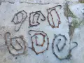 стари ковани вериги за огнище, снимка 1