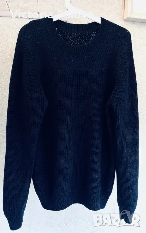 Луксозен вълнен пуловер SANDRO PARIS 100% Merino Wool Pointelle Oversized
