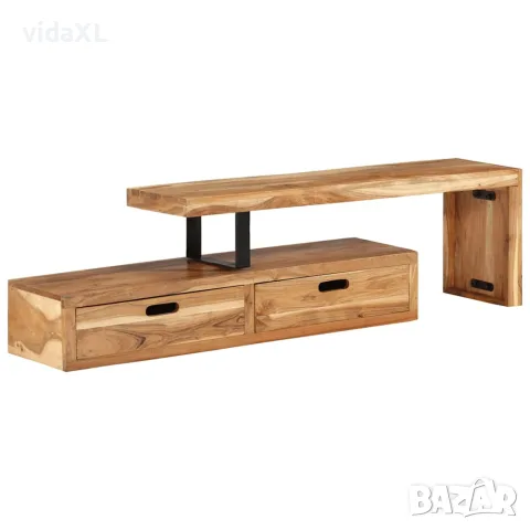 vidaXL ТВ шкаф (118-200) x 30 x 40 см, масивна акация