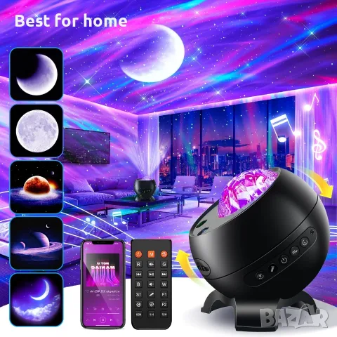 Галактически проектор Aurora Borealis 15 цвята