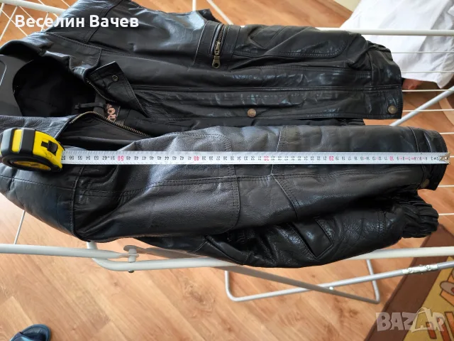 Мъжко кожено яке от телешки бокс., снимка 5 - Якета - 56576924