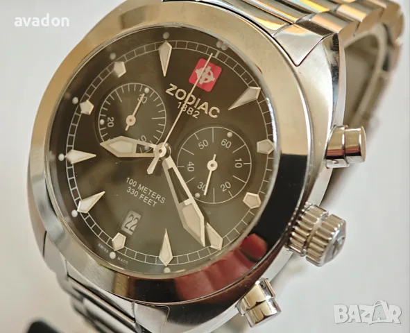 ZODIAC chronograph Swiss made sapphire wr 100m
