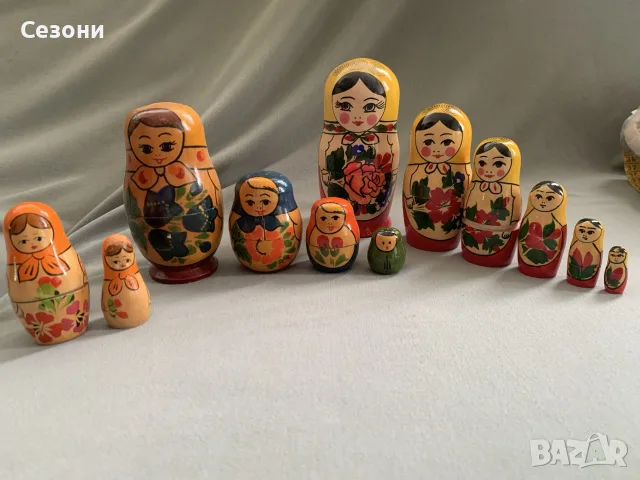 Колекция от винтидж дьрвени матрьошки от сьветската
епоха. ЛОТ 