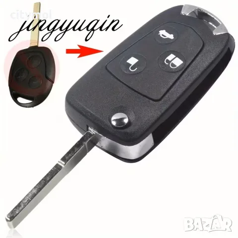 Модифицираща кутийка за ключ с 3 бутона, острие HU100 за Ford, Focus, Mondeo, Fiesta, C-MAX, Fusion