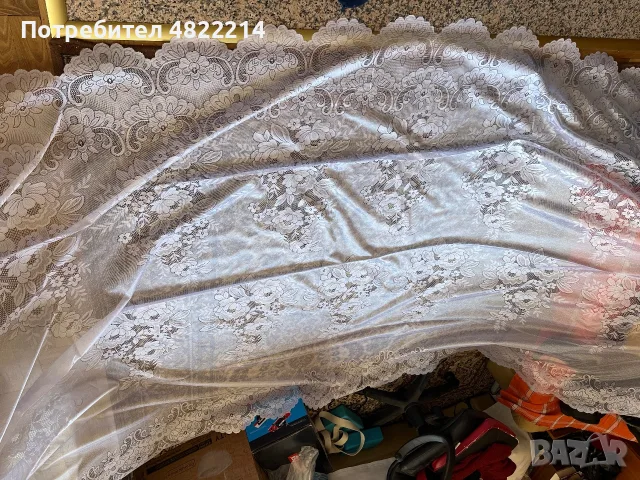 Нов винтидж дантелен плат за перде, снимка 3 - Пердета и завеси - 56643462