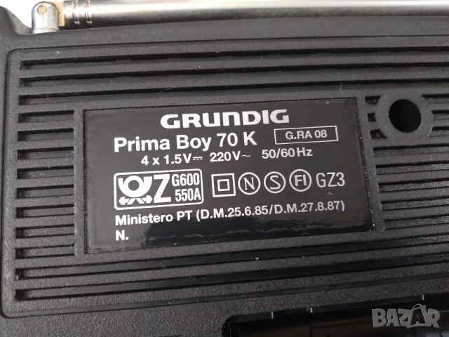 Радиоприемник GRUNDIG PRIMA BOY 70K, снимка 5 - Радиокасетофони, транзистори - 56646396