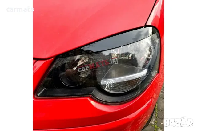 Вежди за фарове за VW Polo (2005-2009) - черен гланц