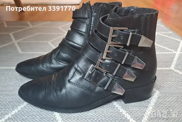 Дамски боти естествена кожа, снимка 4 - Дамски боти - 56552008