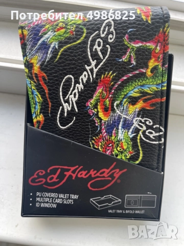 Ed Hardy Оригинален Портофел, снимка 2 - Портфейли, портмонета - 56613177