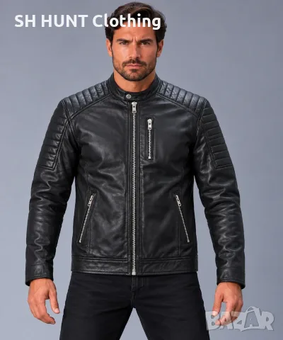 Jack & Jones JCONIMU LEATHER Jacket Размер S мъжко яке агнешка естествена кожа 17-27