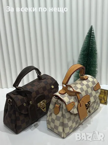 Louis Vuitton Дамска Чанта С Кожена Дръжка Метална Закопчалка И Презрамка Код SK2570