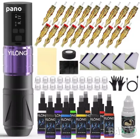 Комплект за татуиране/Tattoo pen machine kit, снимка 11 - Друго оборудване - 56616445