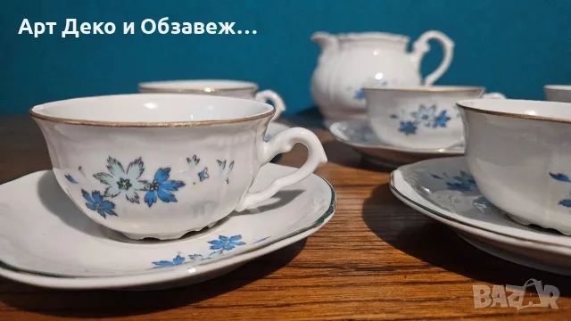 Стар БГ сет за кафе, снимка 3 - Прибори за хранене, готвене и сервиране - 56594753