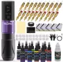 Комплект за татуиране/Tattoo pen machine kit, снимка 11