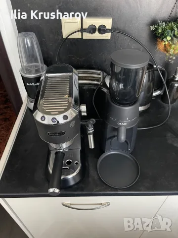 Кафемашина Delonghi Dedica + кафемелачка Graef , снимка 2 - Кафемашини - 56599537