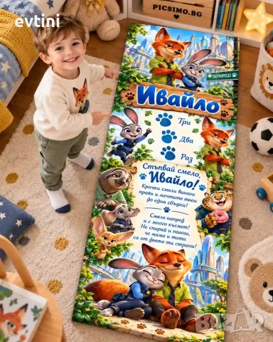 Пълноцветно платно за прощъпулник - Зоотрополис
