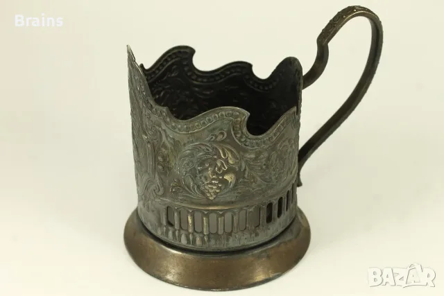 1960'с Руски Подстаканник Космическа Програма СССР, снимка 4 - Антикварни и старинни предмети - 56609343