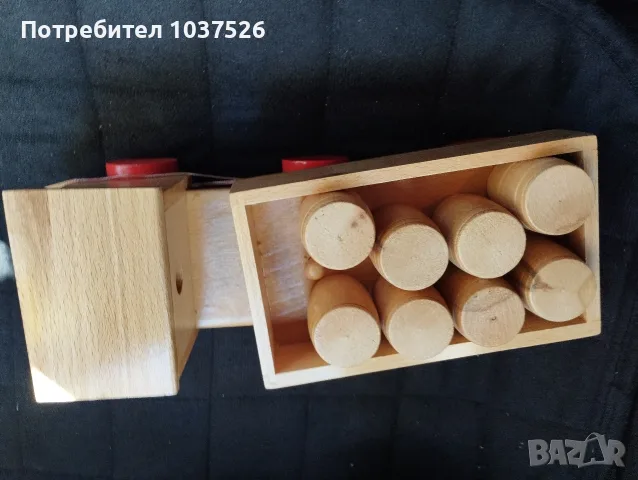 дървено камионче с  8 буренца, снимка 5 - Коли, камиони, мотори, писти - 56569015
