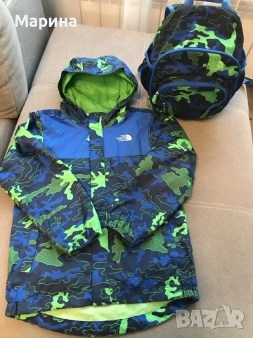 Дъждобран / ветровка “ The north face” + раница 6г. 116 - 122